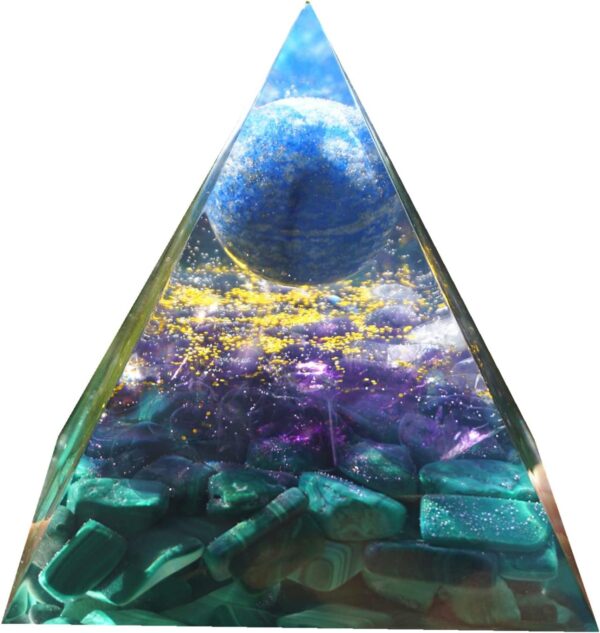 Amethyst Malachite Lapis Lazuli Pyramid